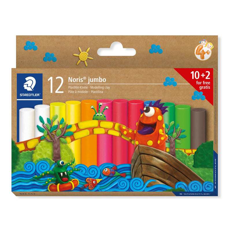 Staedtler -  Boetseerklei noris jumbo set 12 kleuren