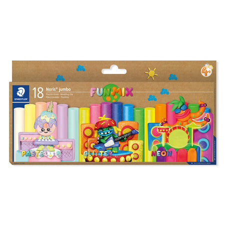 Staedtler -  Boetseerklei noris jumbo set 18 kleuren | 6 stuks