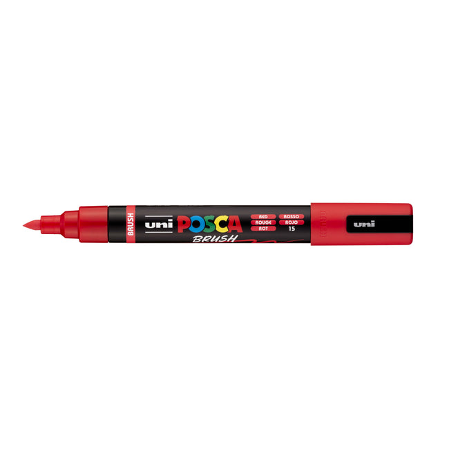 Posca -  Paintmarker uni  pc-5br brushpunt m rood