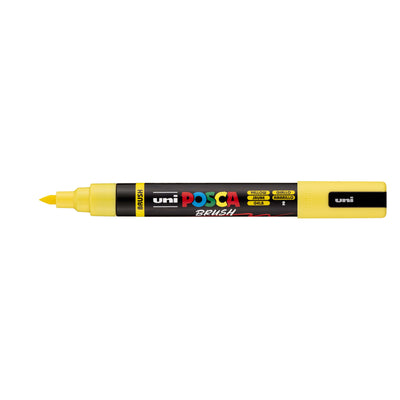Posca -  Paintmarker uni  pc-5br brushpunt m geel | 6 stuks