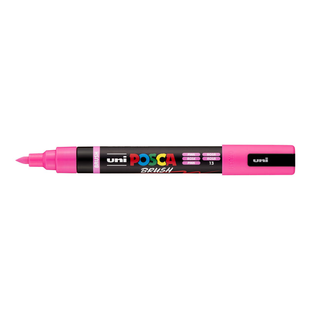 Posca -  Paintmarker uni  pc-5br brushpunt m roze | 6 stuks