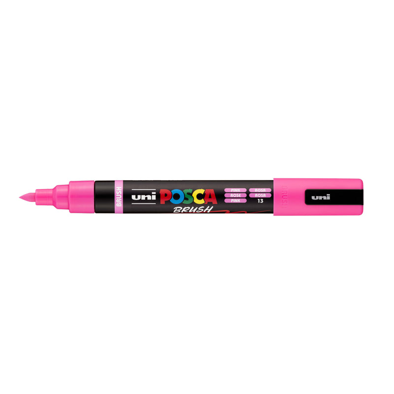 Posca -  Paintmarker uni  pc-5br brushpunt m roze | 6 stuks