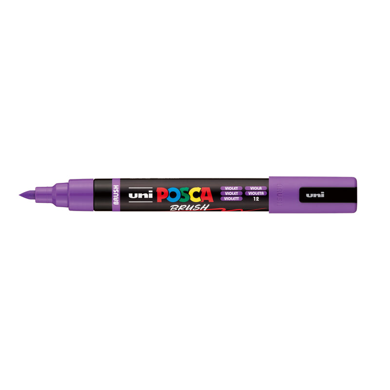 Posca -  Paintmarker uni  pc-5br brushpunt m violet | 6 stuks