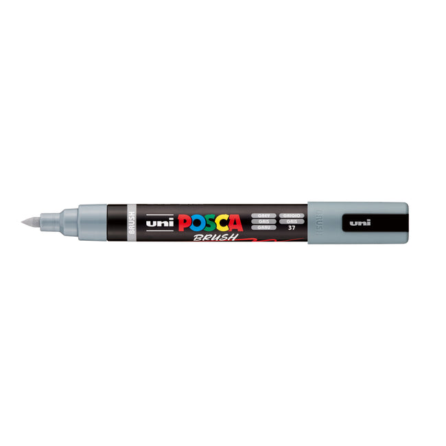 Posca -  Paintmarker uni  pc-5br brushpunt m grijs | 6 stuks