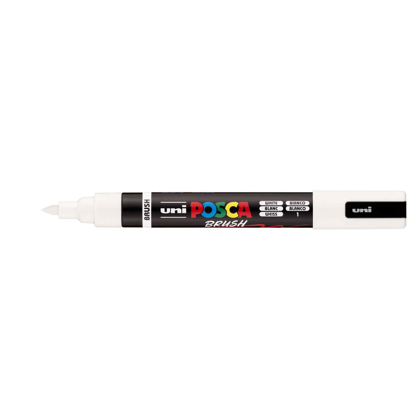 Posca -  Paintmarker uni  pc-5br brushpunt m wit | 6 stuks