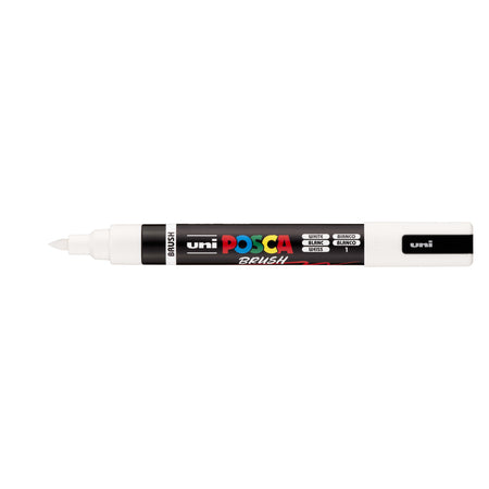 Posca -  Paintmarker uni  pc-5br brushpunt m wit