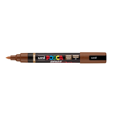 Posca -  Paintmarker uni  pc-5br brushpunt m bruin | 6 stuks