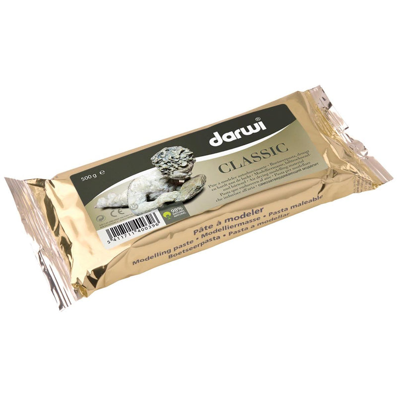 Darwi - Modellierpaste Classic, Packung à 500 g, weiß