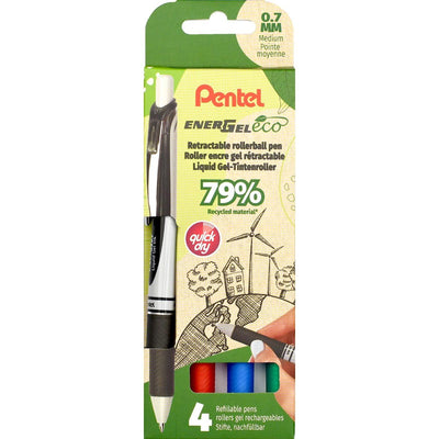 Pentel - Roller Energel BL77E-4, 0,7 mm, sortiert, Set à 4 Stück