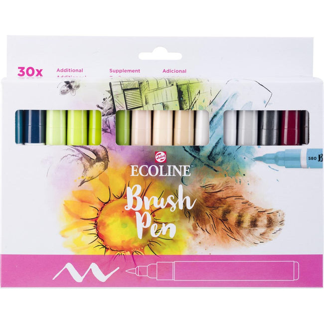 Talens - Ecoline Pinselstift, Etui mit 30 Stück, Zusatzset