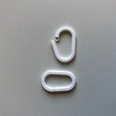 Klika -  Displayring wit ovaal 20mm 100 stuks