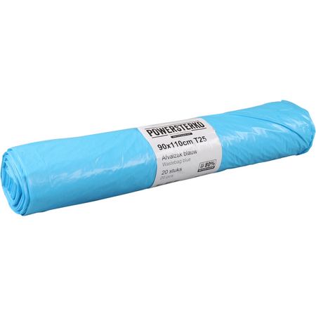 PowerSterko - Abfallbeutel | Recyceltes LDPE | 90x110cm | T25 | blau | 300 Stück