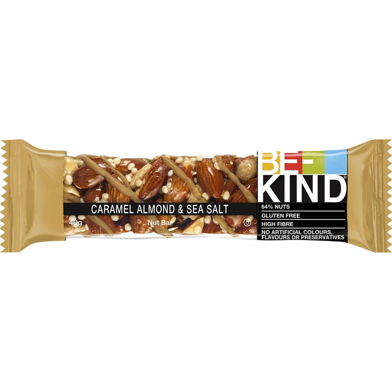 Be Kind - Be-Kind Riegel Karamell-Mandel-Meersalz, 40 g, Packung mit 12 Stück