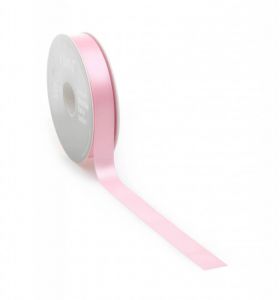 Satinbande Premium Doppelgesicht 16 mm x 25 Meter weiches Rosa