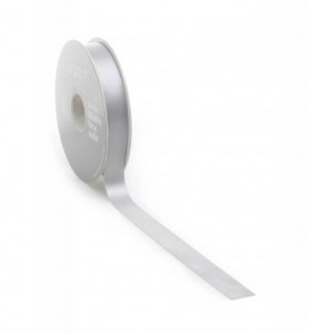 Satinband Premium Doppelgesicht 25 mm x 25 Meter Silber