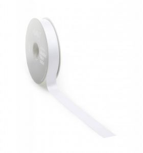 Satinband Premium Doppelgesicht 25 mm x 25 Meter weiß