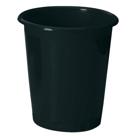 Langlebig – Basic-Papierkorb, schwarz