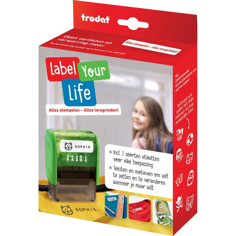 Trodat - Label Your Life Textilstempel, Niederländisch