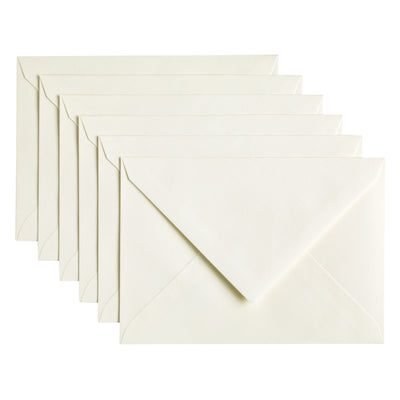 Papicolor - Briefumschlag C6 114x162mm nelkenweiß Packung mit 6 Stück