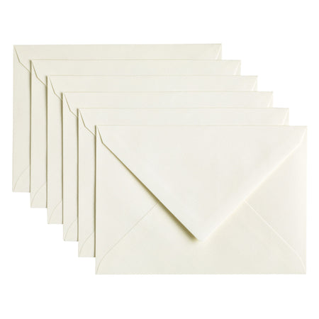 Papicolor - Briefumschlag C6 114x162mm nelkenweiß Packung mit 6 Stück