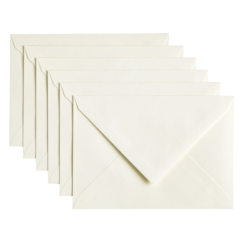 Papicolor - Briefumschlag C6 114x162mm nelkenweiß Packung mit 6 Stück