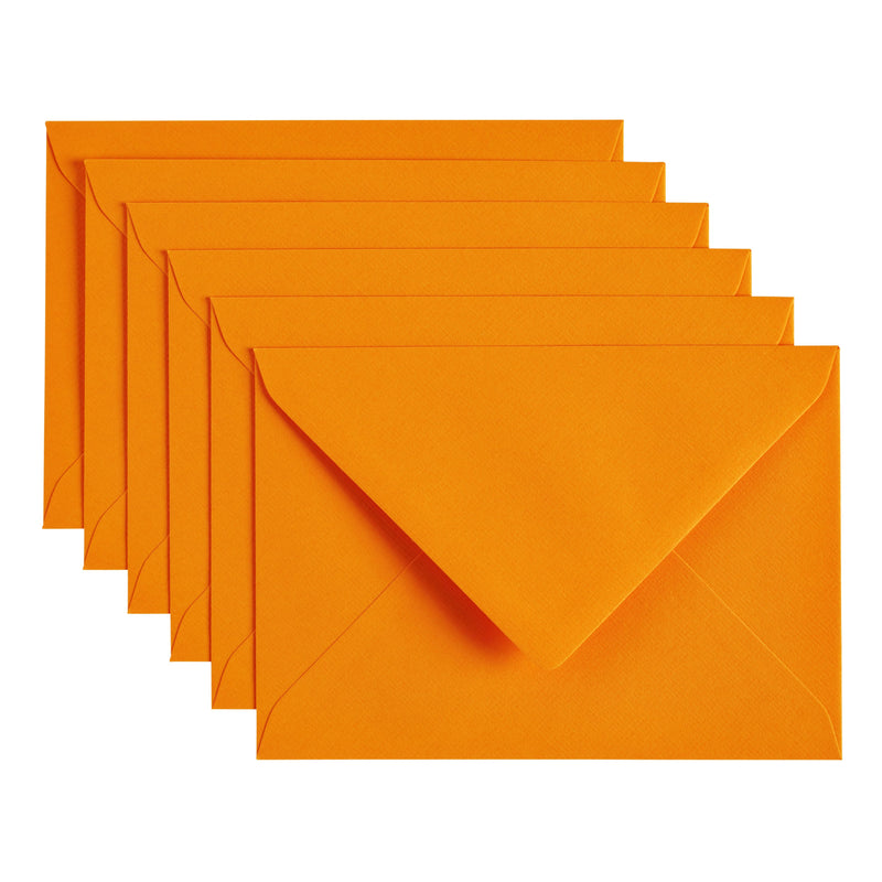 Papicolor - Briefumschlag C6 114x162mm orange Packung mit 6 Stück