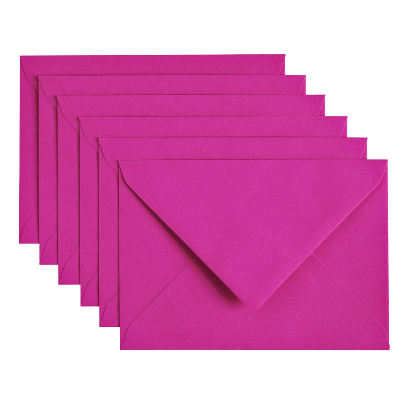 Papicolor - Briefumschlag C6 114x162mm leuchtend rosa Packung mit 6 Stück