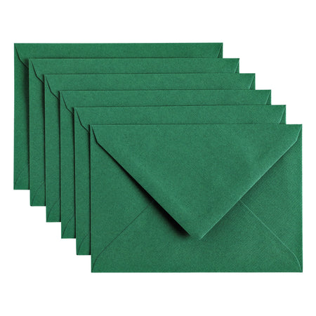Papicolor - Briefumschlag C6 114x162mm kieferngrün, Packung mit 6 Stück