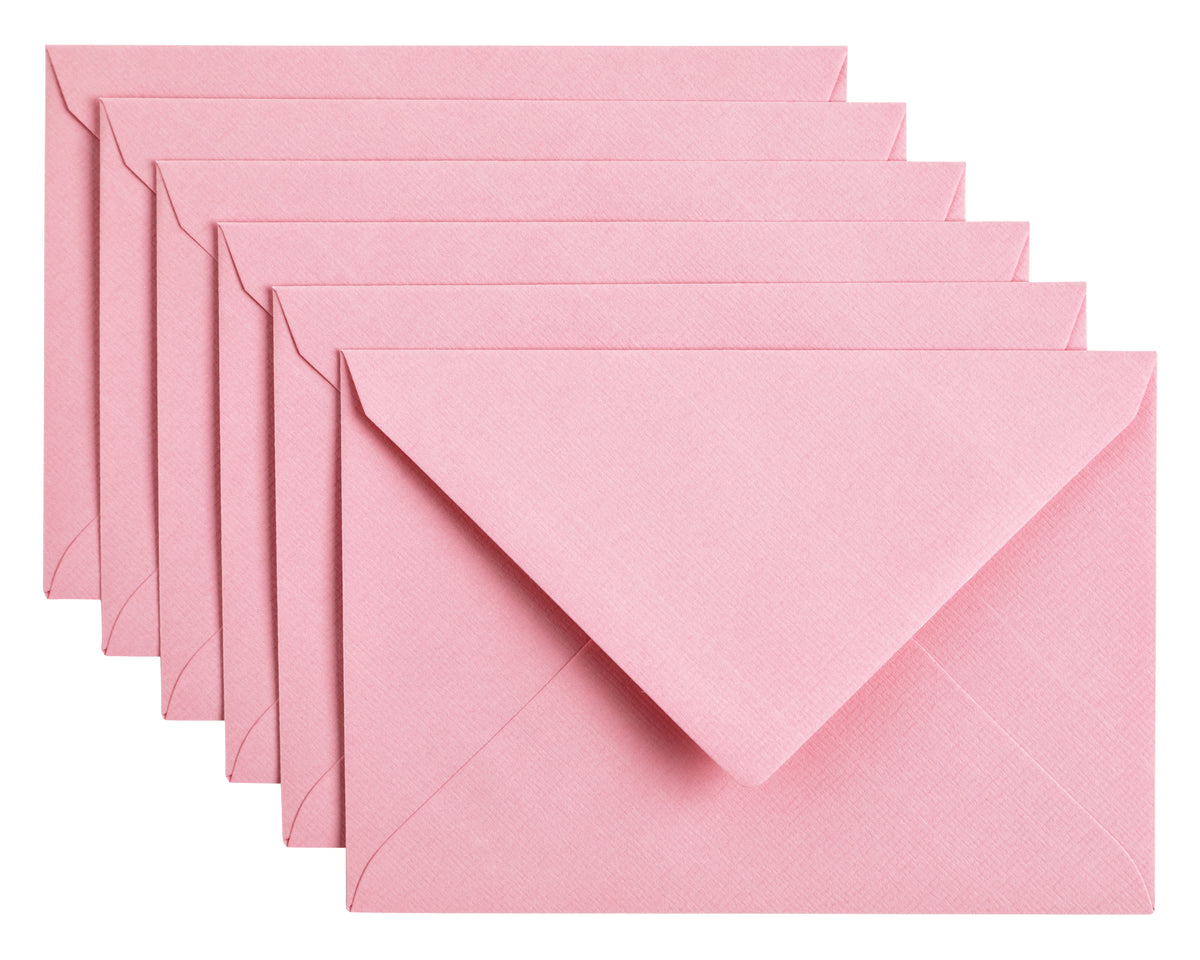 Papicolor - Briefumschlag C6 114x162mm babyrosa Packung mit 6 Stück