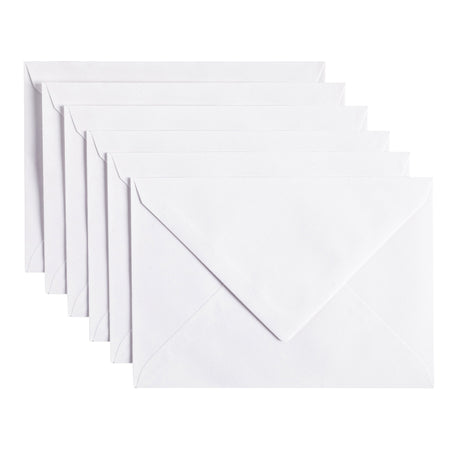 Papicolor - Briefumschlag C6 114x162mm kraftweiß Packung mit 6 Stück