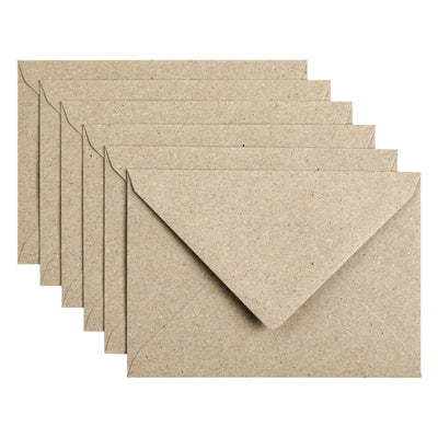 Papicolor - Briefumschlag C6 114x162mm kraftgrau Packung mit 6 Stück