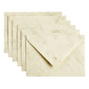 Papicolor - Umschlag C6 114x162mm Marmor Elfenbein Packung mit 6 Stück