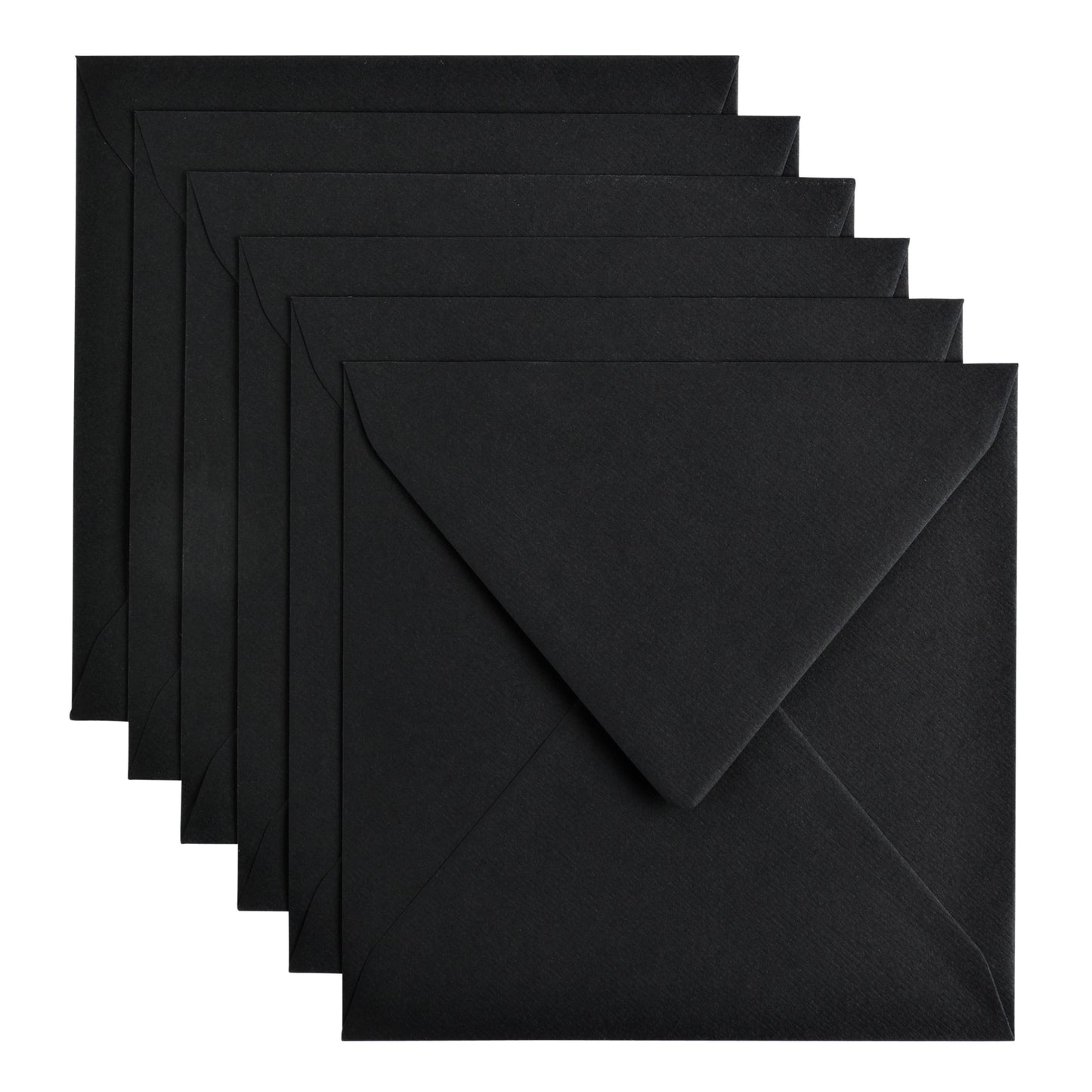Papicolor - Briefumschlag 140x140mm rabenschwarz Packung mit 6 Stück