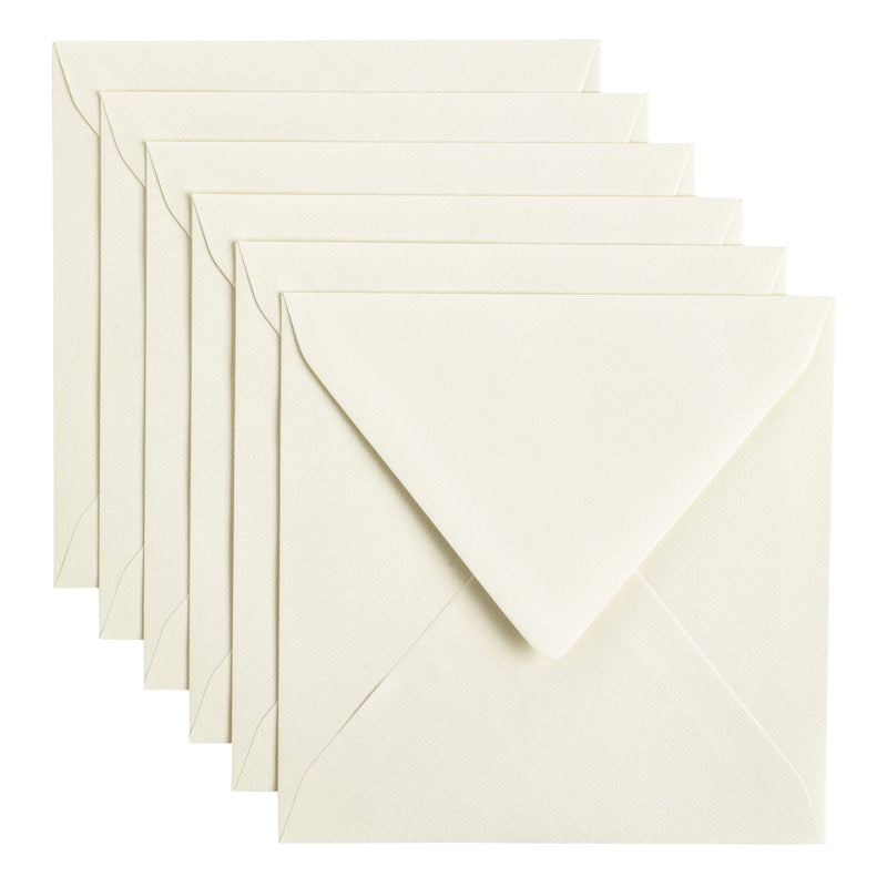 Papicolor - Umschlag 140x140mm nelkenweiß, Packung à 6 Stück