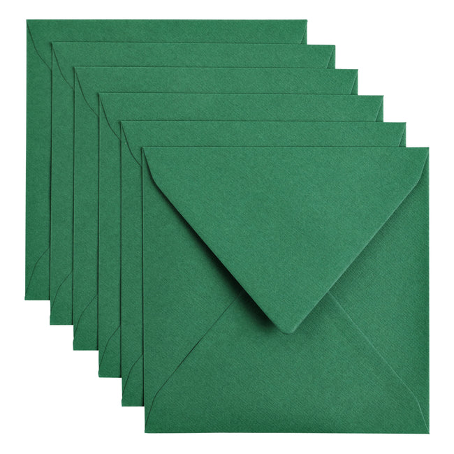 Papicolor - Briefumschlag 140x140mm kieferngrün, Packung à 6 Stück