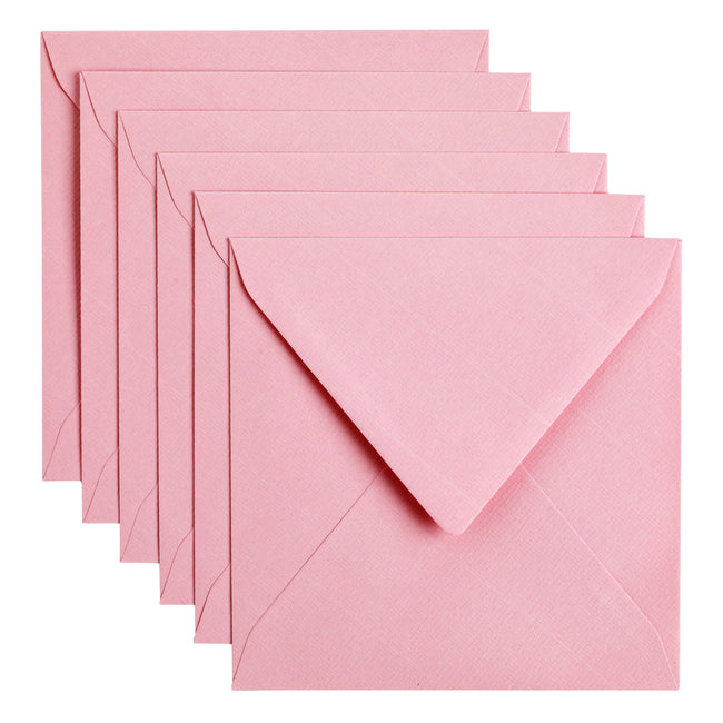 Papicolor - Umschlag 140x140mm babyrosa, Packung à 6 Stück