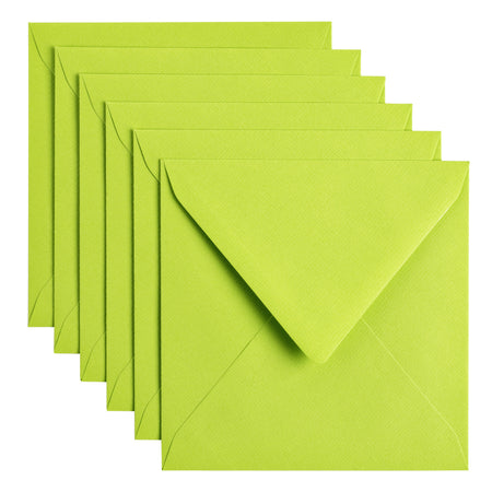 Papicolor - Briefumschlag 140x140mm apfelgrün, Packung mit 6 Stück