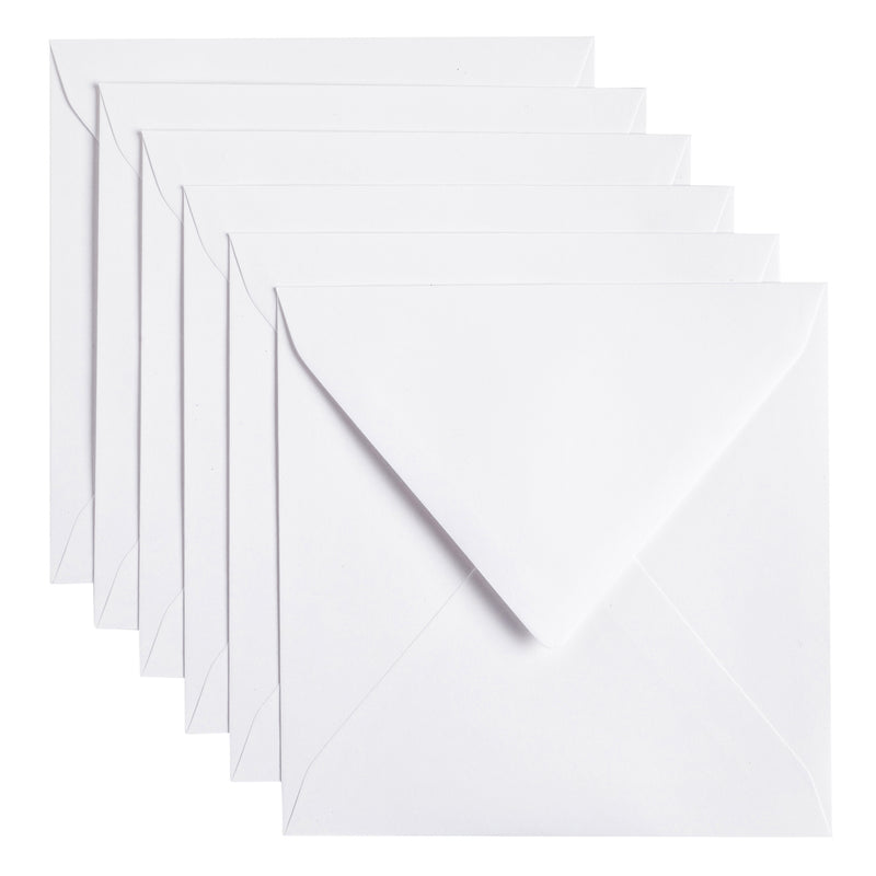 Papicolor - Umschlag 140x140mm kraftweiß Packung mit 6 Stück