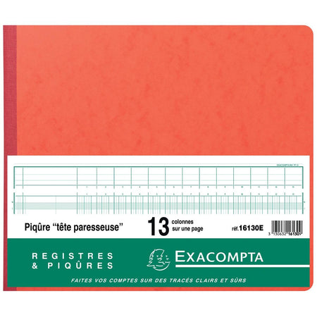 Exacompta - Register, ft 27 x 32 cm, 13 Spalten auf 1 Seite, 31 Zeilen, 80 Seiten