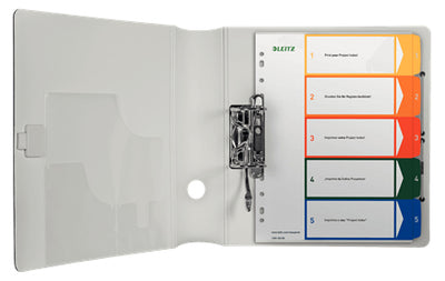 Leitz – PC-druckbare Projektindizes mit 5 Registerkarten