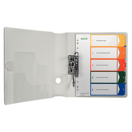 Leitz – PC-druckbare Projektindizes mit 5 Registerkarten
