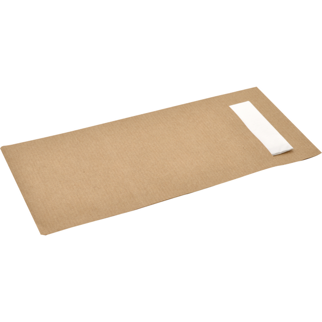 Klika - Bestecktasche | inkl. Serviette | 2-lagig | Papier | natürlich | 600 Stück