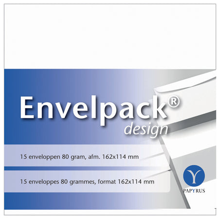 Papyrus - Briefumschlag Envelpack Design C6 114x162mm weiß 894406 15 Stück