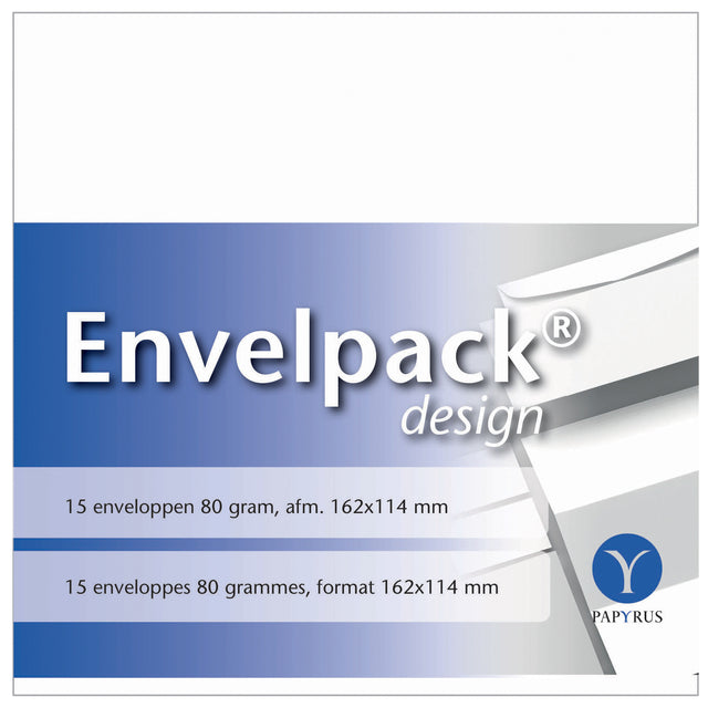 Papyrus - Briefumschlag Envelpack Design C6 114x162mm weiß 894406 15 Stück