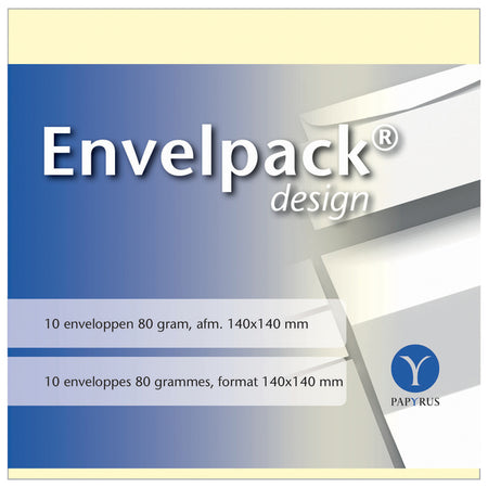 Papyrus - Umschlag Envelpack Design quadratisch 140x140mm elfenbein 894410 10 Stück