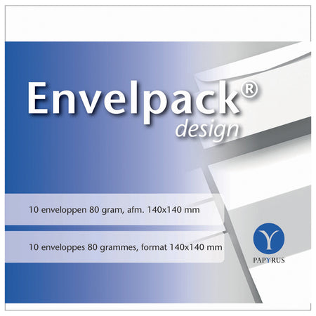 Papyrus - Briefumschlag Envelpack Design quadratisch 140x140mm weiß 894416 10 Stück