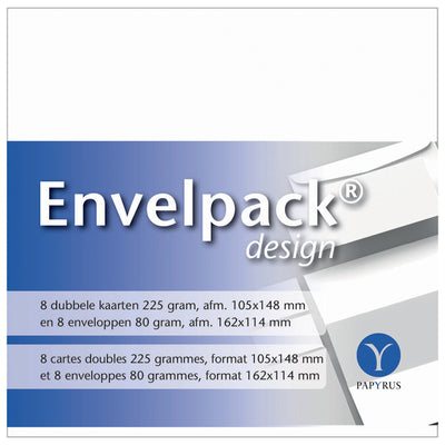 Papyrus - Double Card Envelpack Design C6 114x162mm weiß 894436 8er-Set