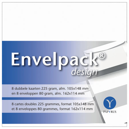 Papyrus - Double Card Envelpack Design C6 114x162mm weiß 894436 8er-Set