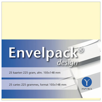 Papyrus – Einzelkarten-Envelpack-Design, A6, 105 x 148 mm, elfenbeinfarben, 894420, 25er-Set