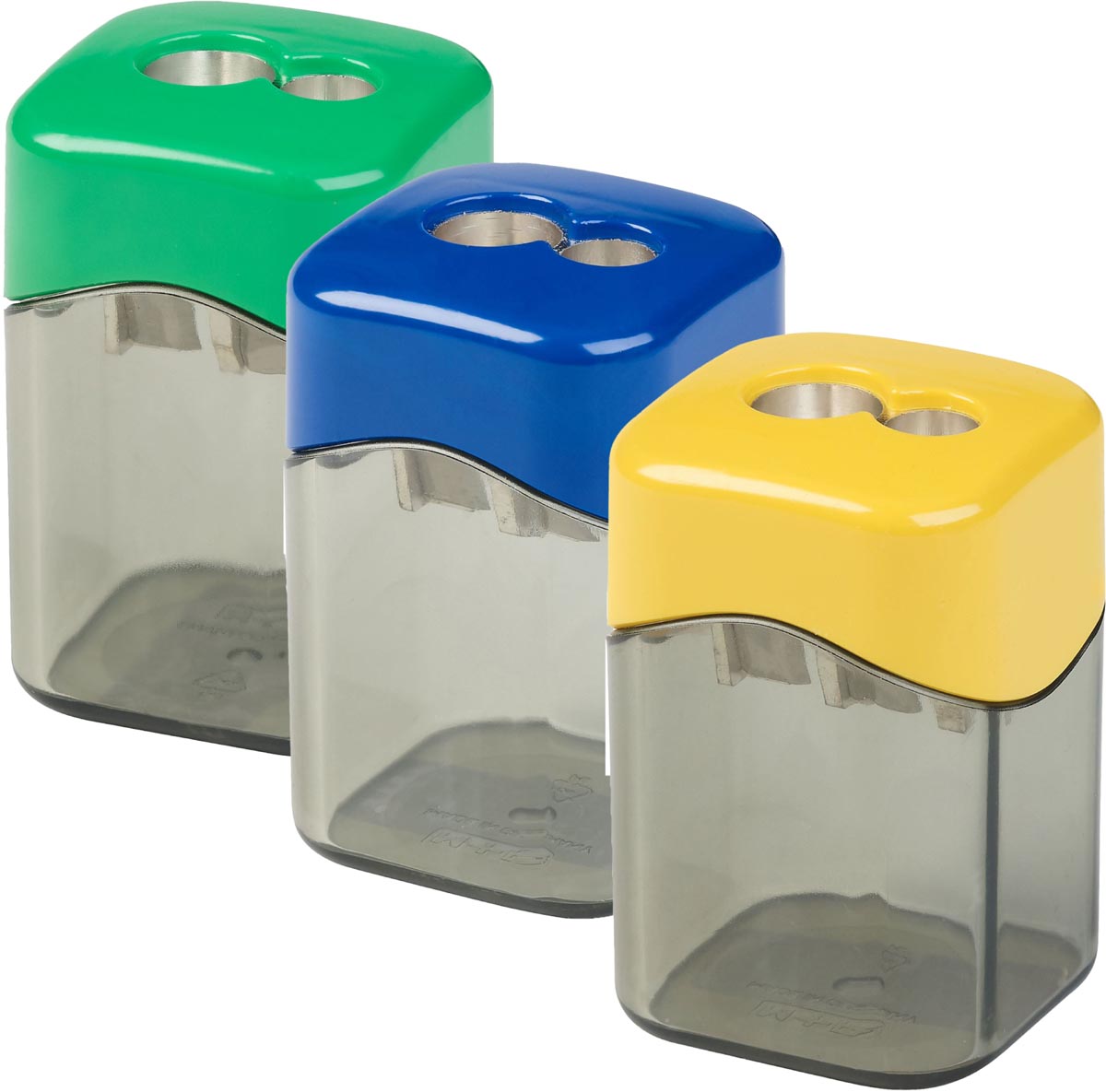 M+R - Bleistiftspitzer Quattro Swing Eco, 2 Löcher, verschiedene Farben